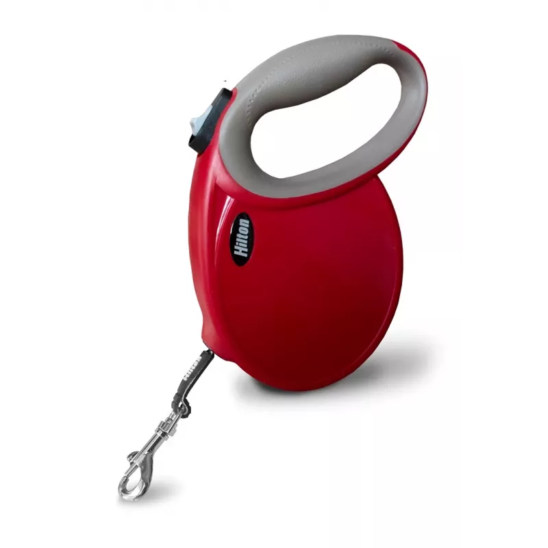 Ištraukiamas šuns pavadėlis Hilton Smart Dog Tape L — 5 m, šunims iki 30 kg, bordo-pilka