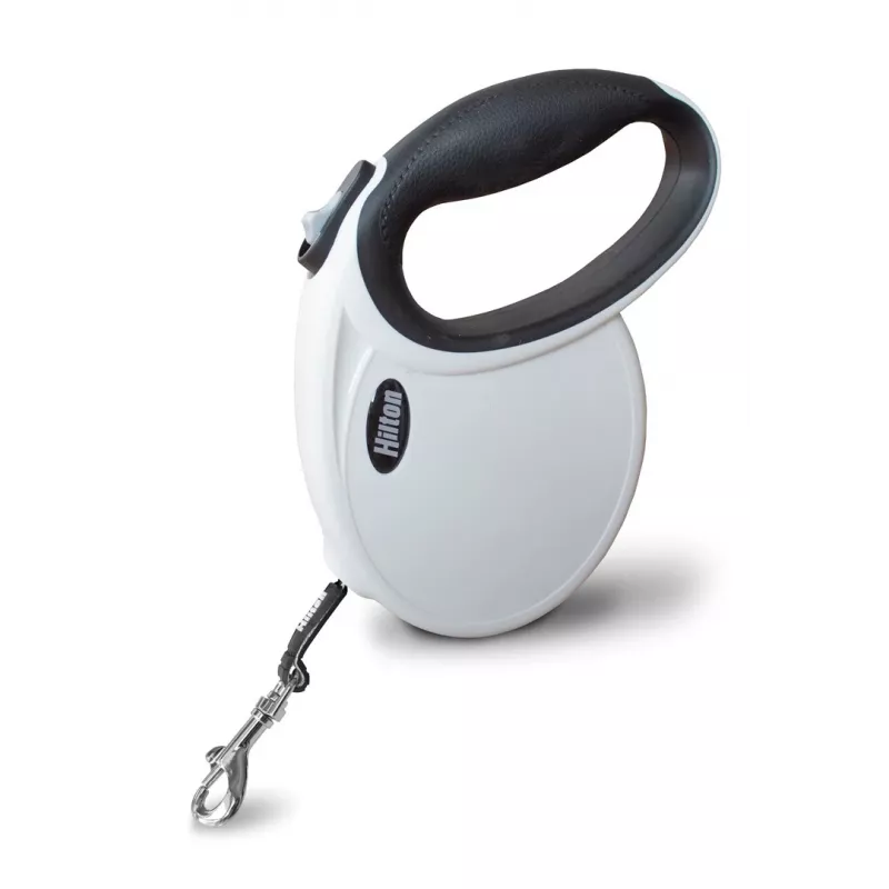 Ištraukiamas šuns pavadėlis Hilton Smart Dog Tape M — 4 m, šunims iki 20 kg, baltai juodas