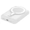 Power bank SAVIO BA-13 10000 mAh su belaidžiu įkrovimu ir 20 W išvestimi, Baltas