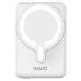 Power bank SAVIO BA-13 10000 mAh su belaidžiu įkrovimu ir 20 W išvestimi, Baltas