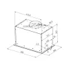 Įmontuojamas gartraukis MPM MPM-45-OW-06/W — 450 mm, 645 m³/h, 3 greičiai, aliumininis riebalų filtras, baltas