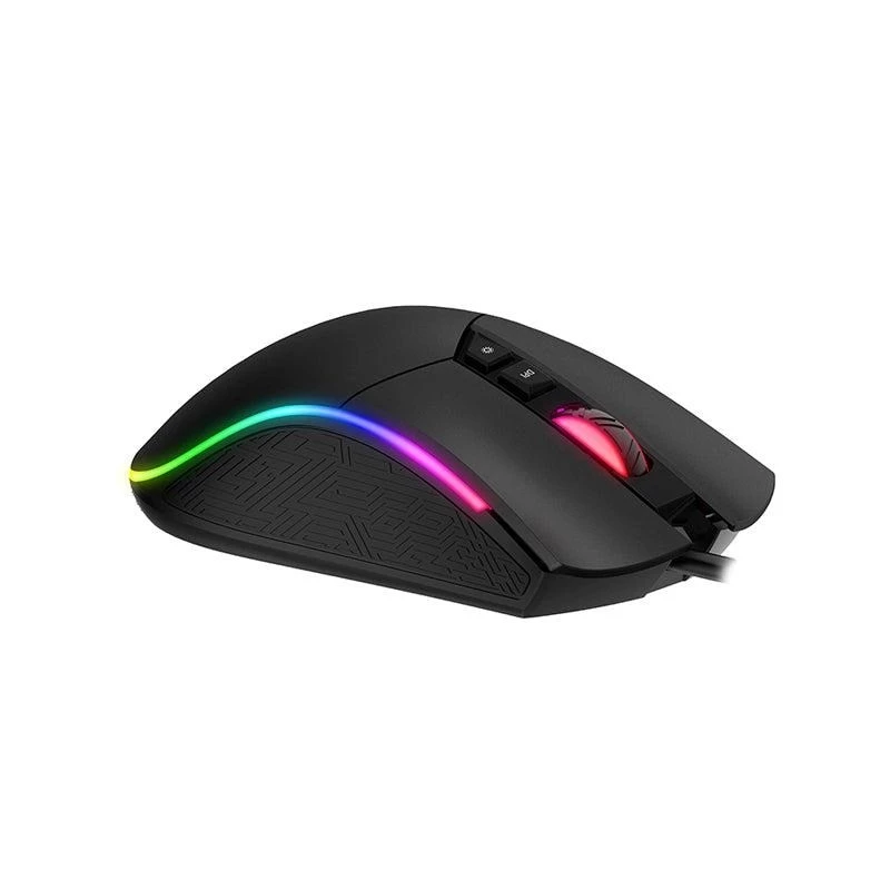 Žaidimų pelė HAVIT MS1001S V2 optinis jutiklis RGB laidas juoda-pilka