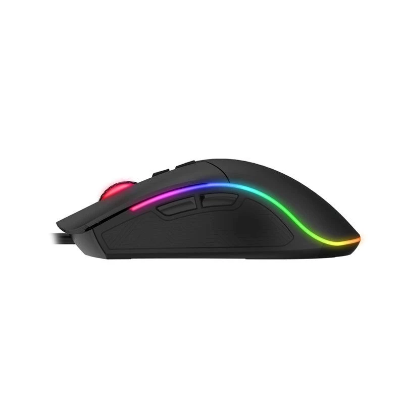 Žaidimų pelė HAVIT MS1001S V2 optinis jutiklis RGB laidas juoda-pilka