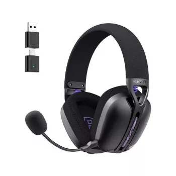Žaidimų ausinės HAVIT Fuxi-H3 Plus – laidinis stereo garsas su mikrofonu (juodos)