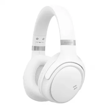 Belaidės ausinės HAVIT H630BT — ant ausų, Bluetooth, įmontuotas mikrofonas, balta