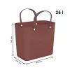 Rotho Multibag Albula Style 25L skalbinių krepšys, geležies raudona