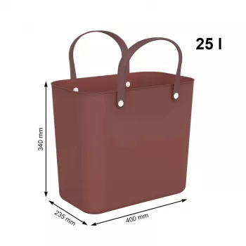 Rotho Multibag Albula Style 25L skalbinių krepšys, geležies raudona
