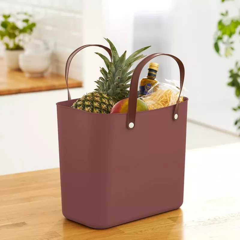 Rotho Multibag Albula Style 25L skalbinių krepšys, geležies raudona