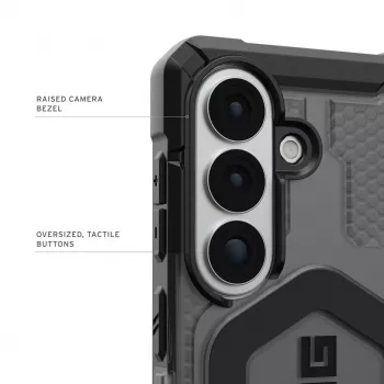 UAG Urban Armor Gear Pathfinder Dėklas su Magnetiniu Moduliu | Samsung Galaxy S26 | pelenų pilkas permatomas / juodas | 214528113140