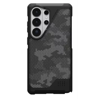 UAG Metropolis LT Magnet – Dėklas su įmontuotu magnetiniu moduliu, skirtas Samsung Galaxy S26 Ultra (mikro šešiakampis kamufliažas grafitas)