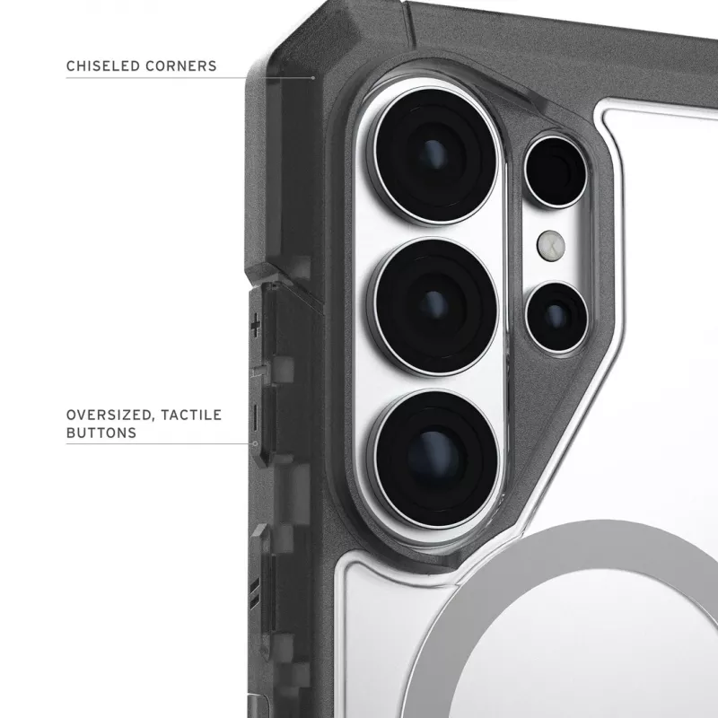 UAG Urban Armor Gear Trooper Dėklas su Magnetiniu Moduliu | Samsung Galaxy S26 Ultra | permatomas/pelenų (pilkas) | 214516114G31