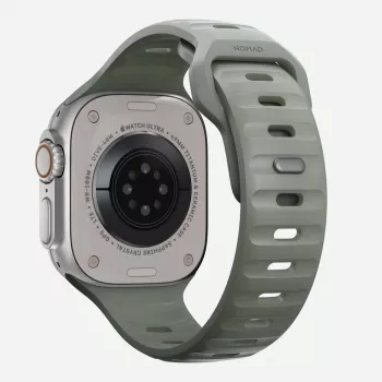 Nomad Sport Band pilka guminė juosta išmaniesiems laikrodžiams, plotis 21,5 mm, riešui 160–195 mm