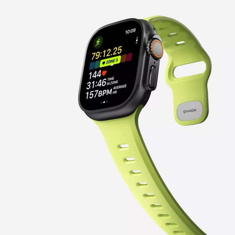 NOMAD Tempo Band – dirželis, skirtas Apple Watch 49 mm, iš FKM (lumen)