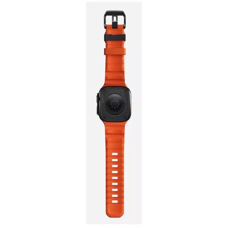 NOMAD Rocky Point Band, skirta Apple Watch 46/49 mm, FKM ir titanas, Magma/Black Hardware