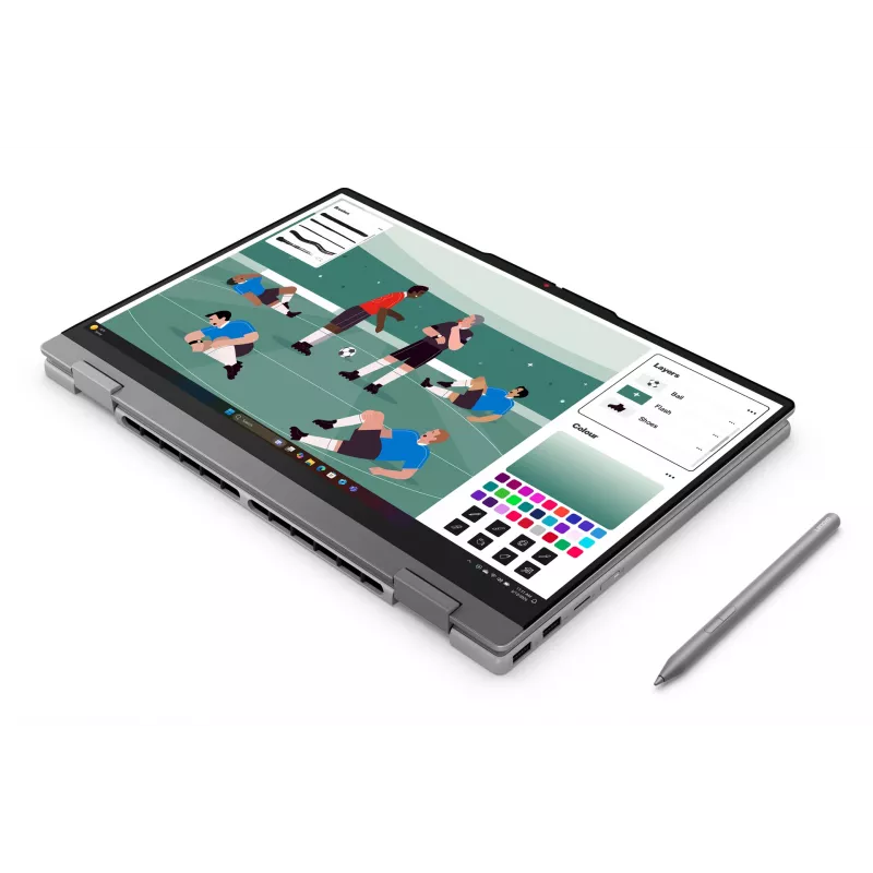 Lenovo IdeaPad 5 2-in-1 15AGP11 Copilot+ PC AMD Ryzen™ AI 5 430 hibridinis (2-in-1) 38,9 cm (15,3 col.) jutiklinis WUXGA 16 GB DDR5-SDRAM 512 GB SSD Wi-Fi 7 (802.11be) Windows 11 Home pilka vokiška