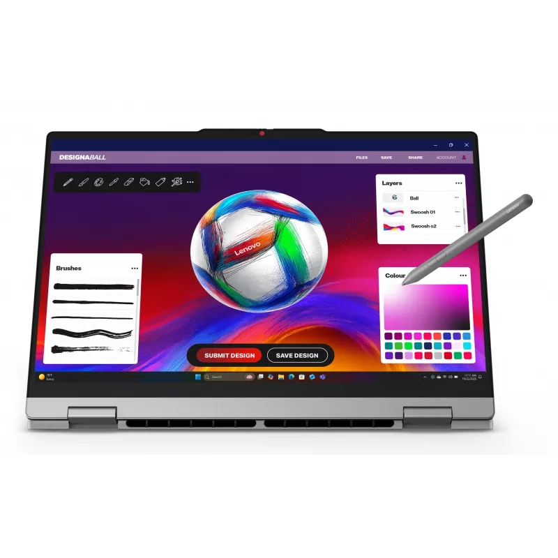 Lenovo IdeaPad 5 2-in-1 15AGP11 Copilot+ PC AMD Ryzen™ AI 5 430 hibridinis (2-in-1) 38,9 cm (15,3 col.) jutiklinis WUXGA 16 GB DDR5-SDRAM 512 GB SSD Wi-Fi 7 (802.11be) Windows 11 Home pilka vokiška