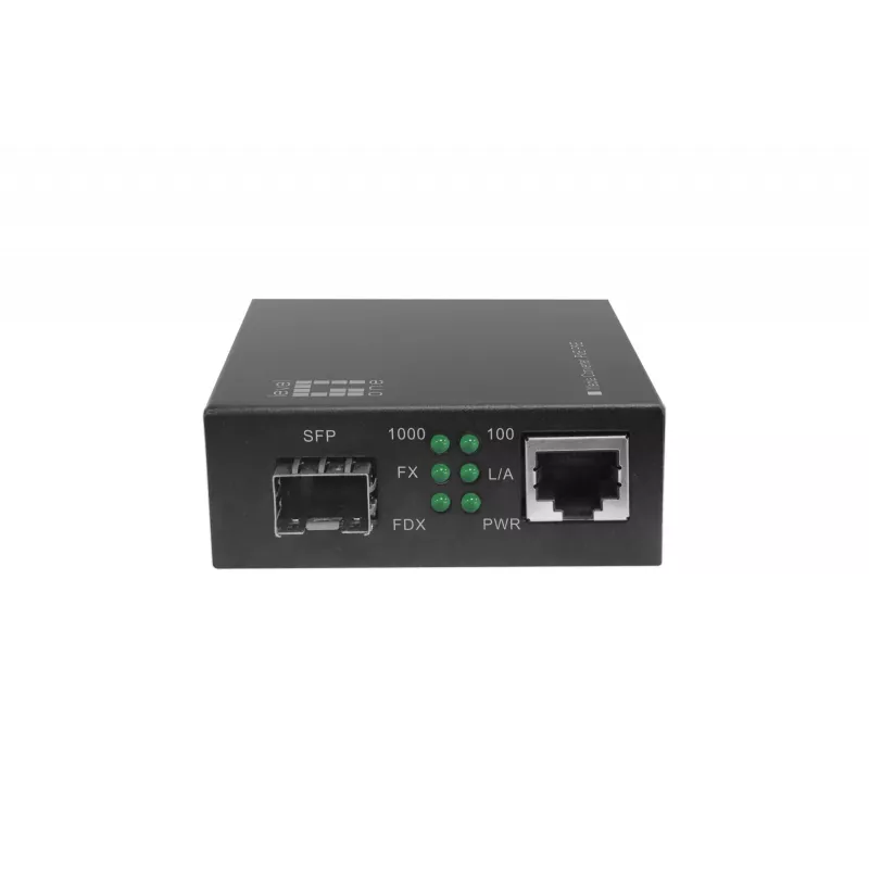 LevelOne GVT-2012 RJ45 į SFP gigabitinio ryšio keitiklis su PoE PSE