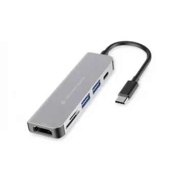 Conceptronic DONN02G USB-C dokas / prievadų replikatorius USB 3.2 Gen 1 (3.1 Gen 1) Type-C, aliuminis