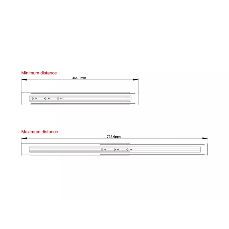 Conceptronic RRK01 1U stelažo bėgių rinkinys