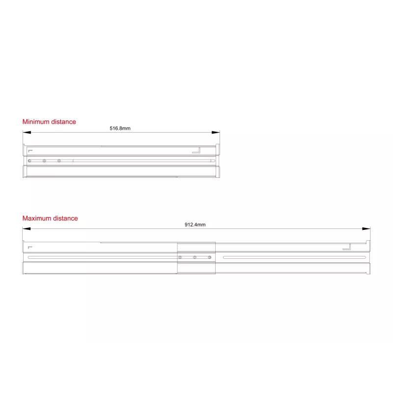 Conceptronic RRK02 2U stelažo bėgių komplektas