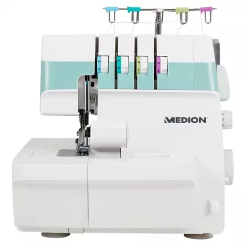 Siuvimo mašina overlok MEDION MD 19169 – elektrinė, 60 W, 4 pakopų sagos kilpa, laisva rankovė, sukamasis valdymas