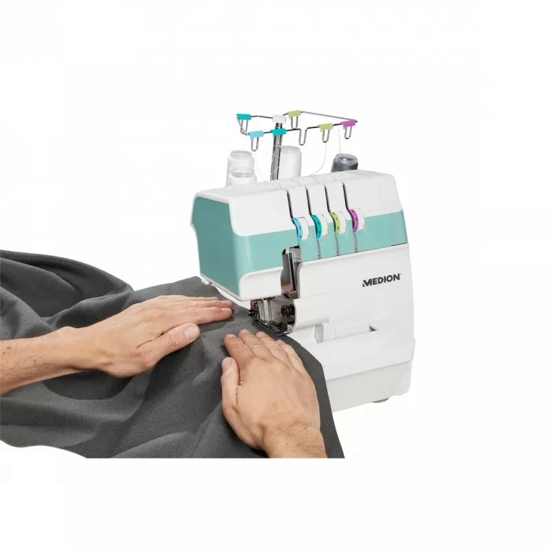 Medion Life Overlock SO90 siuvimo mašina (MD19169), turkio/balta