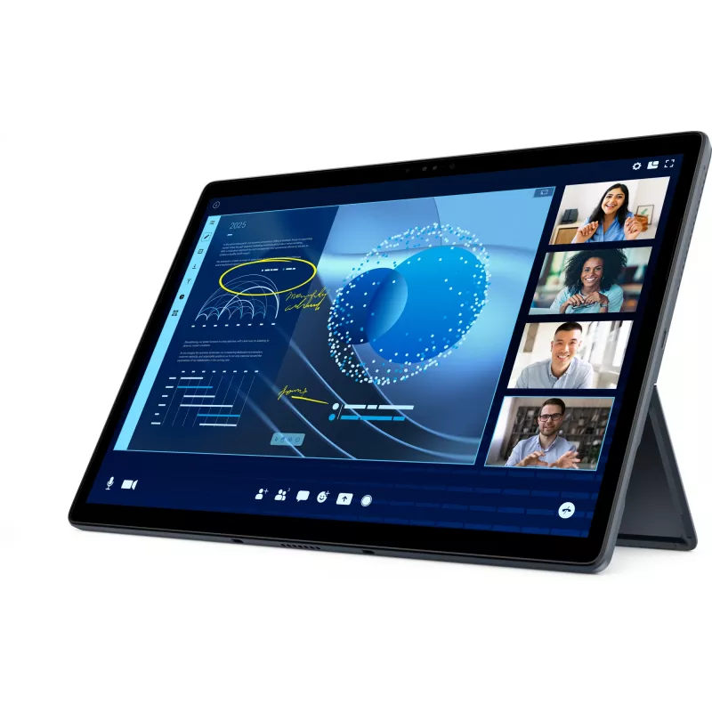 DELL Latitude 7350 Detachable Intel Core Ultra 7 164U nešiojamas planšetinis kompiuteris (2-in-1) 33 cm (13 colių) liečiamas ekranas 3K 16 GB LPDDR5x-SDRAM 512 GB SSD Wi-Fi 7 (802.11be) Windows 11 Pro Nordic Black
