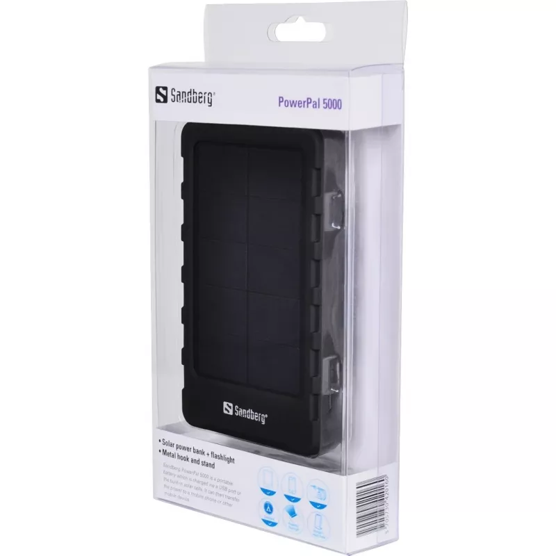 Sandberg PowerPal 5000, 5000 mAh, juoda