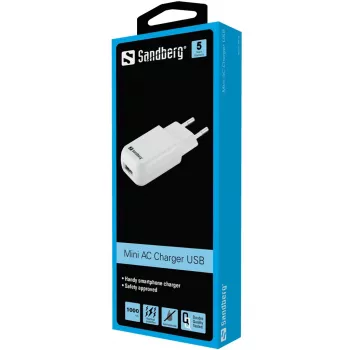 Sandberg Mini AC kroviklis USB 1A EU