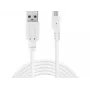 Sandberg MicroUSB sinchronizavimo ir įkrovimo laidas 3 m, USB A, Micro-USB B, USB 2.0, vyriški/vyriški, baltas