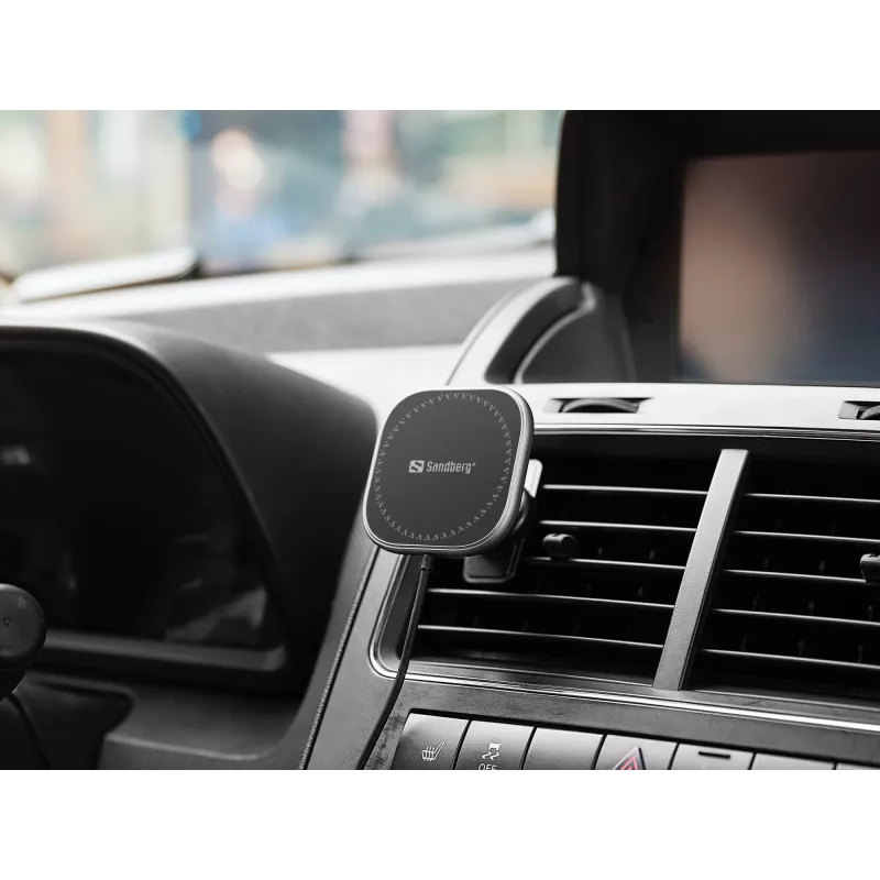 Sandberg In Car belaidis magnetinis automobilinis kroviklis 15W, USB, 1,2 m, juodas