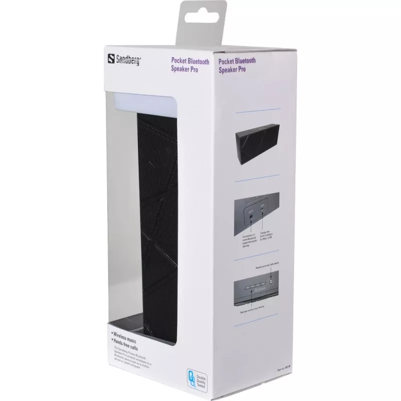 Sandberg Pocket Bluetooth Speaker Pro, 2.0 kanalai, 6 W, 100 - 20000 Hz, Belaidis, 3.0+HS, 2.4 - 2.4835 GHz