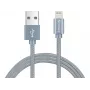 Sandberg Excellence Lightning Grey 1m, 1 m, Lightning, USB A, Pilka, Tiesioginis, Tiesioginis
