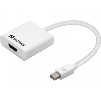 Sandberg adapteris MiniDP1.2 į HDMI2.0 4K60, Mini DisplayPort, HDMI, vyriškas, moteriškas, 3840 x 2160 pikseliai, 6 Gbit/s