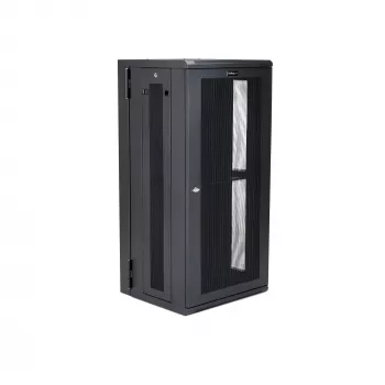 StarTech.com 4 stulpų 26U sieninis tinklo spintas su 1U lentyna, 19 colių šarnyrinis sieninis serverio stovas duomenų / AV / elektronikos / kompiuterijos įrangai, lankstus ventiliuojamas stovo korpusas