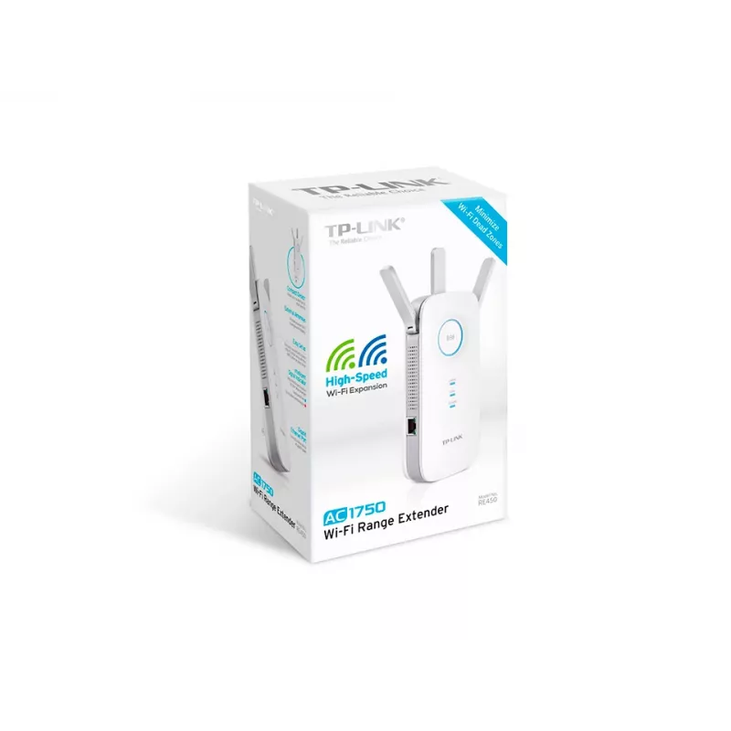 TP-Link RE450 belaidžio tinklo stiprintuvas, 1750 Mbps, Gigabit, baltas