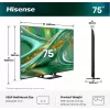 Televizorius Hisense 75E8S 190,5 cm (75 col.) 4K Ultra HD Smart TV QLED Mini LED Pilka 400 cd/m²