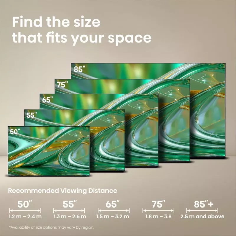 Televizorius Hisense 75E8S 190,5 cm (75 col.) 4K Ultra HD Smart TV QLED Mini LED Pilka 400 cd/m²