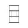 Multibrackets M Pro Series korpusas 55 colių sieninis plonas juodas plieninis gulsčias/vertikalus