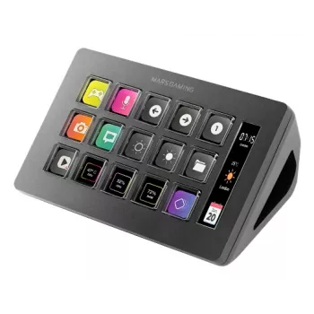 Mars Gaming MSD-ONE Control Deck Slim, 15 mygtukų, LCD, juoda