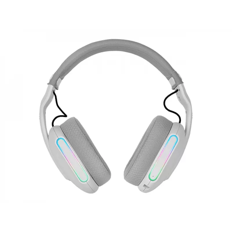 Mars Gaming MHW-PROW ausinės su mikrofonu, belaidės / laidinės, USB Type-C, Bluetooth, balta