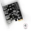 „AXAGON PCEU-430VL“ PCI-Express kortelė – 4 USB 3.2 Gen 1 prievadai