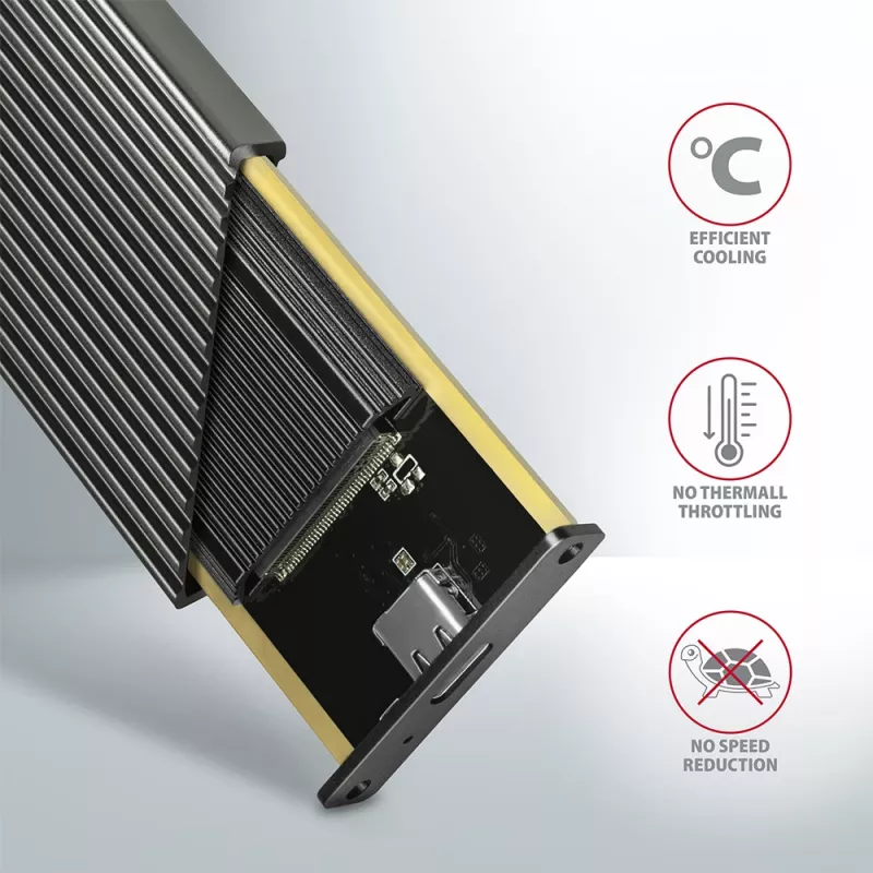 AXAGON EEM2-XR - Cover - Metall - Silber - M.2 - Jede Marke - 112 mm