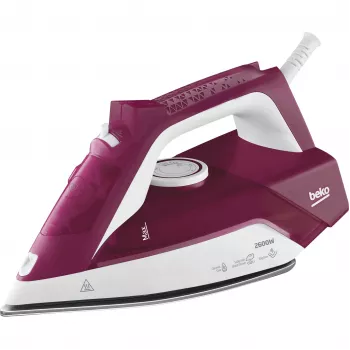 Beko SIM3126R lygintuvas su garais, keraminis padas, 2600 W, raudonas