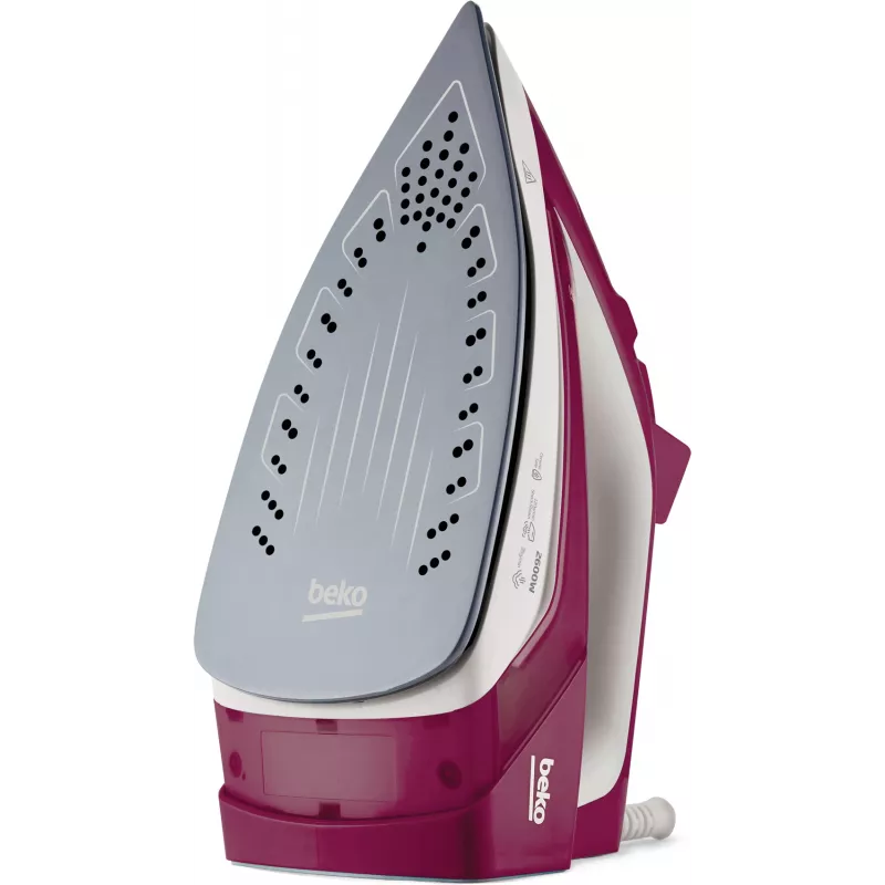 Beko SIM3126R lygintuvas su garais, keraminis padas, 2600 W, raudonas