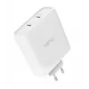 Įkroviklis TRUST Maxo 100W 2x USB-C GaN — 100 W, 2x USB-C, 20 V maks., AC vidaus, 2 m laidas, baltas