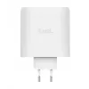 Įkroviklis TRUST Maxo 100W 2x USB-C GaN — 100 W, 2x USB-C, 20 V maks., AC vidaus, 2 m laidas, baltas