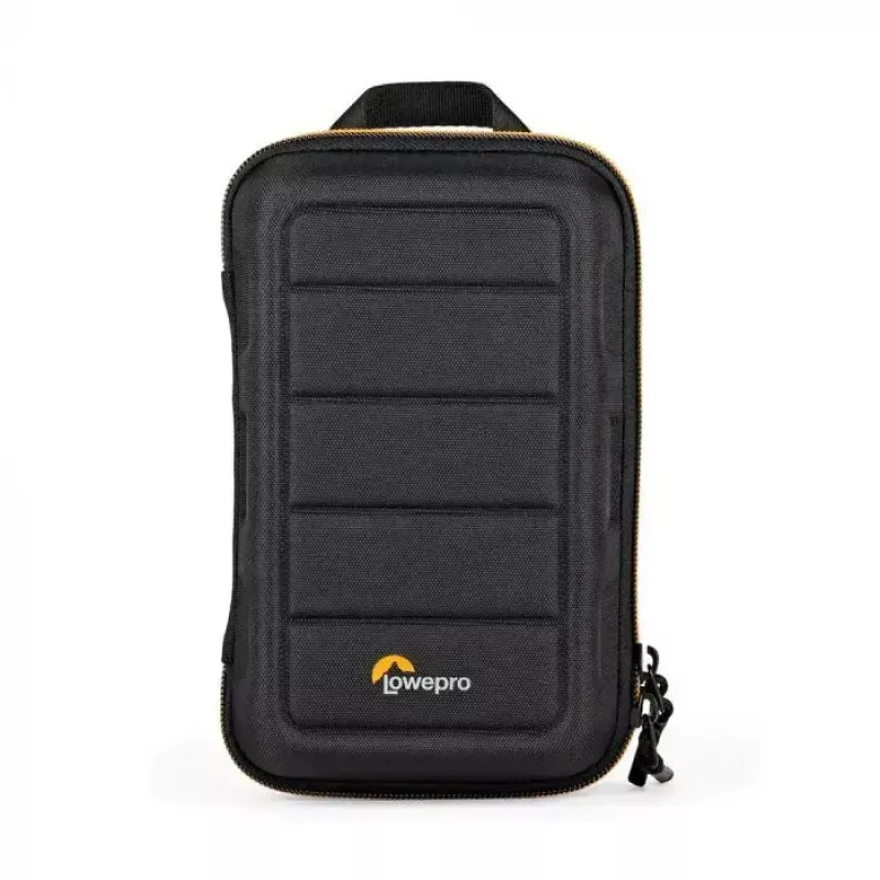 Fototechnikos dėklas Lowepro HARDSIDE CS 60 – kietas kompaktiškas dėklas, 140×85×227 mm, juodas/oranžinis