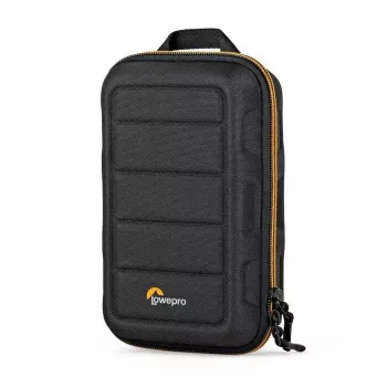 Fototechnikos dėklas Lowepro HARDSIDE CS 60 – kietas kompaktiškas dėklas, 140×85×227 mm, juodas/oranžinis