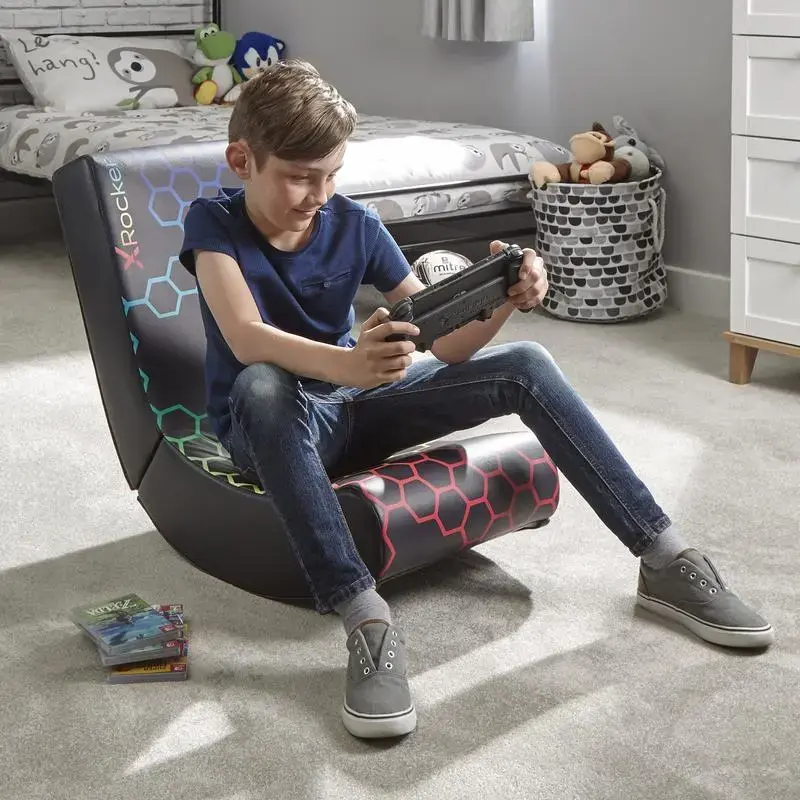 Žaidimų kėdė X Rocker Neo Hex Edition – paminkštinta sėdynė ir atlošas, 410 mm plotis, 855 mm gylis, 650 mm aukštis